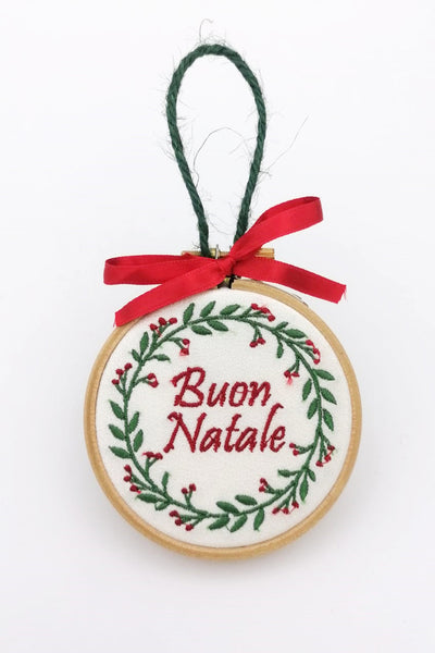 PALLINA DI NATALE CON RICAMO