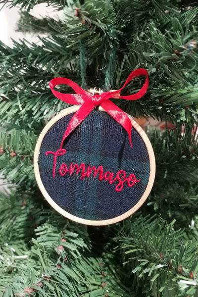 PALLINA DI NATALE CON NOME