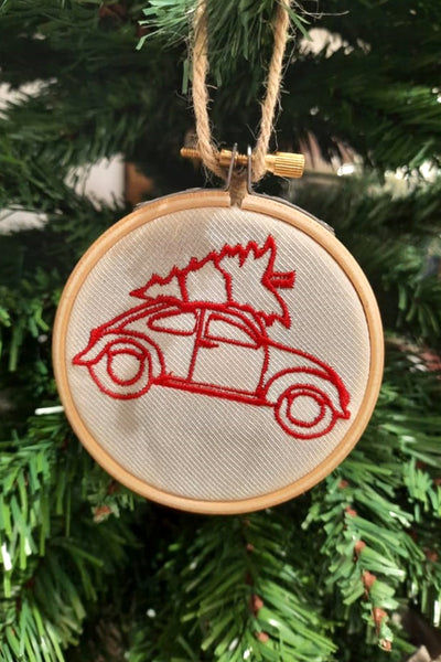PALLINA DI NATALE CON RICAMO