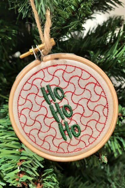 PALLINA DI NATALE CON RICAMO